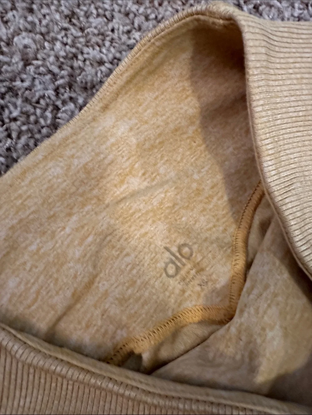 ALO Yoga Women's Soft Lounge Leggings Tuscan Sun Heather Yellow Athleisure  XS